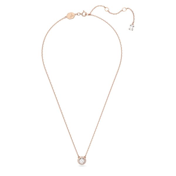 Rosegold Halskette Swarovski Constella mit Rundschliff 5636272a