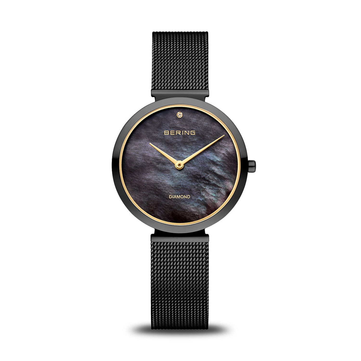 Bering Damenuhr Diamond mit Perlmutt Zifferblatt 18132 132