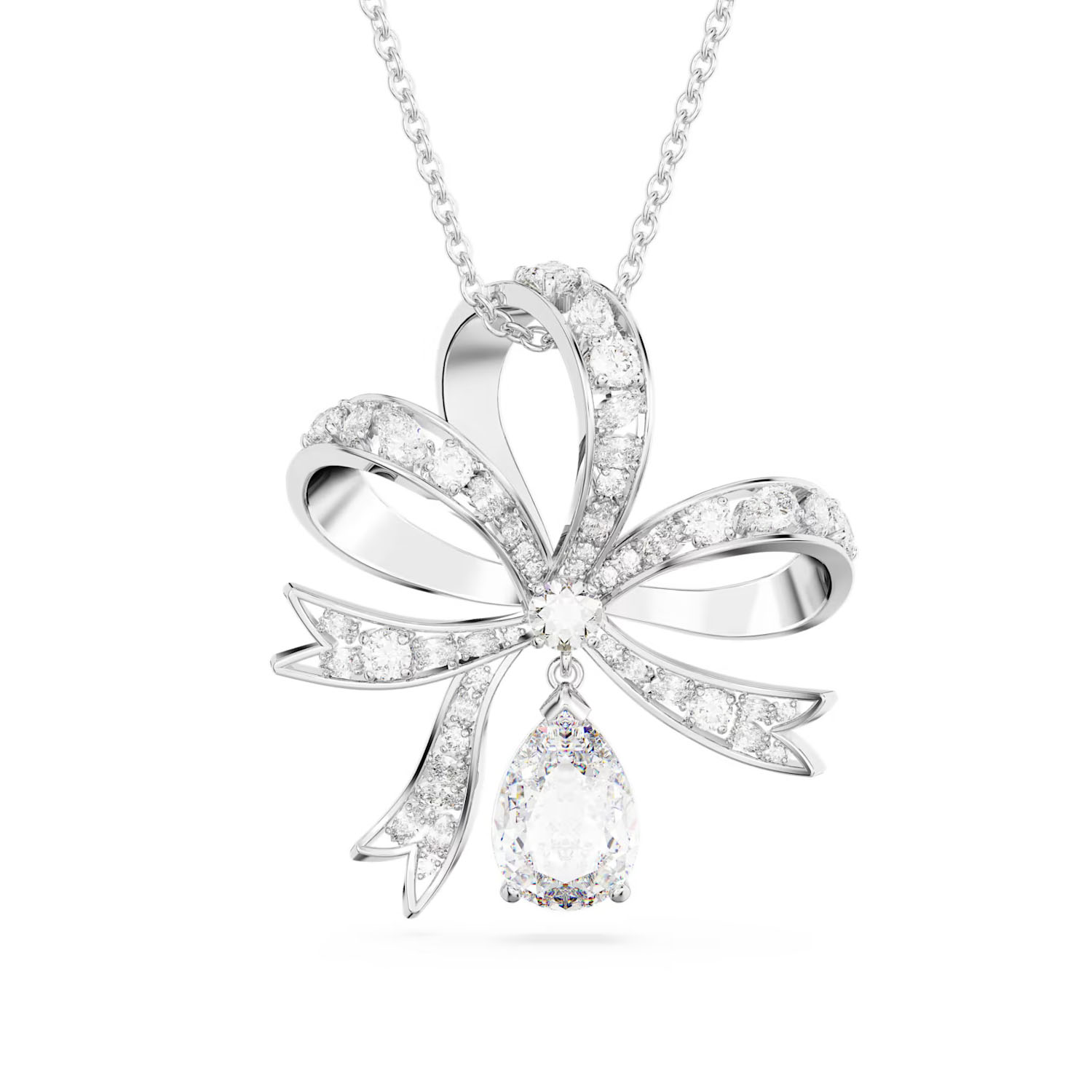 Grosser Swarovski Volta Anhaenger Schleife weiss 5647561