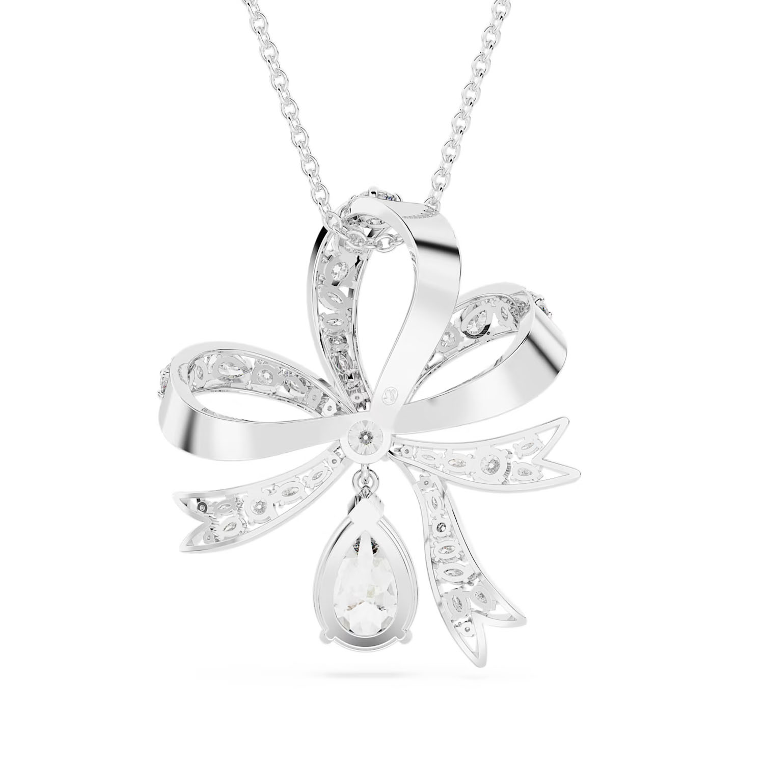 Grosser Swarovski Volta Anhaenger Schleife weiss 5647561C