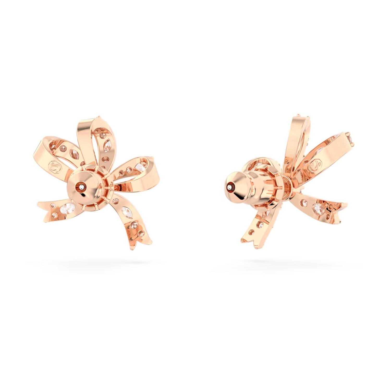 Rosegoldene Swarovski Ohrstecker Volta als Schleife 5647572c