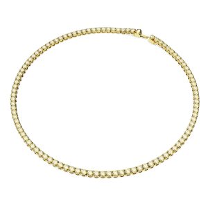 Zierliche Swarovski Tennis Halskette im Rundschliff