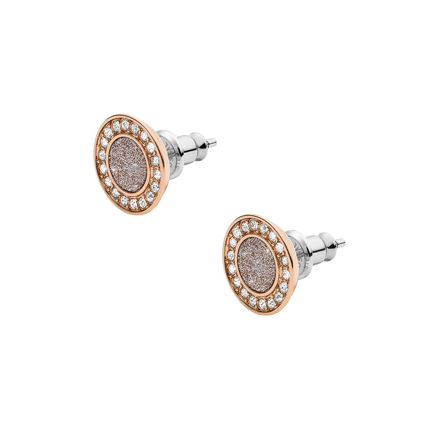 Fossil Sutton Ohrstecker in rosegold aus Edelstahl JF03263791a