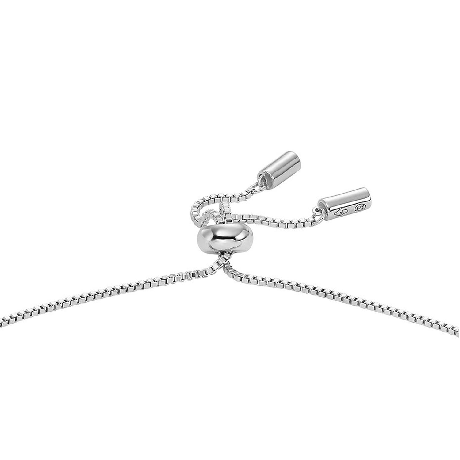 Fossil Silberarmband als Sonne mit Zirkoniastein JFS00616040b