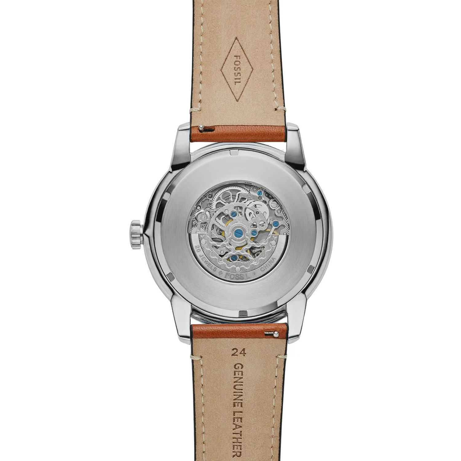 Fossil Townsman Automatikuhr mit hellbraunem Lederband ME3154a