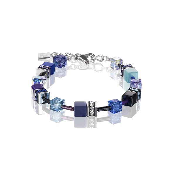 GeoCube Damen Armband von Coeur de Lion in Blau Lila 2838300708