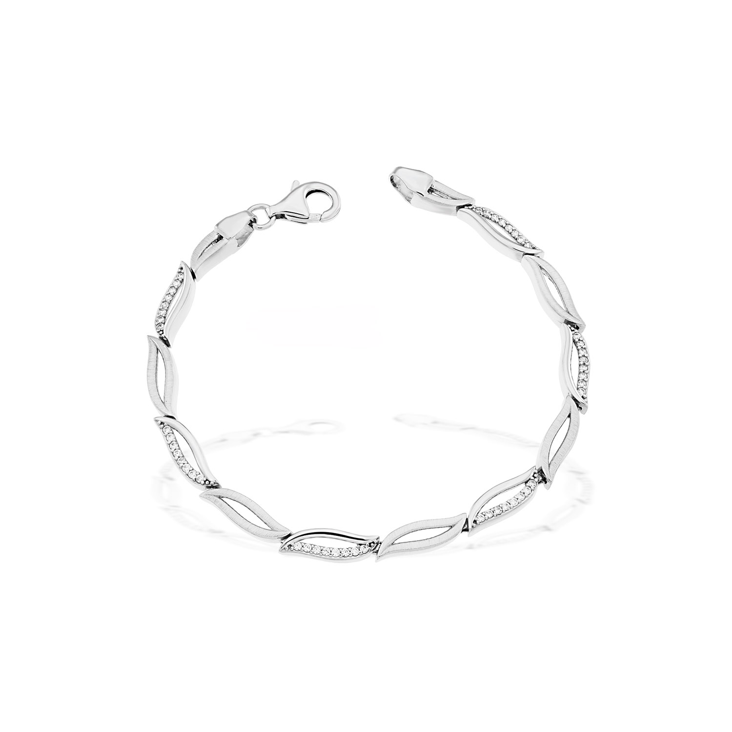 Optimus Damen Armband in Wellenform mit Zirkoniasteinen 79 213204 191