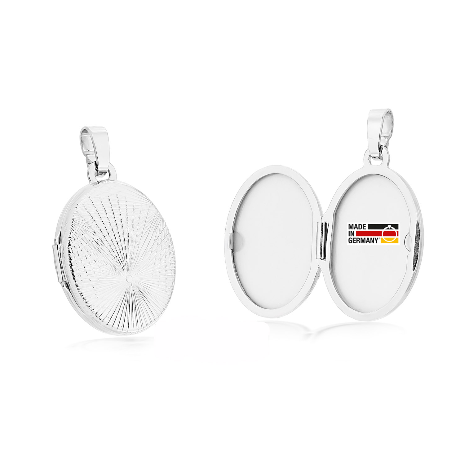 Ovales Silber Medaillon von Optimus O 16 MM 59 102221 1