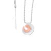 Silber Anhaenger mit Kette Rosegold bicolor fuer Damen 59 810202