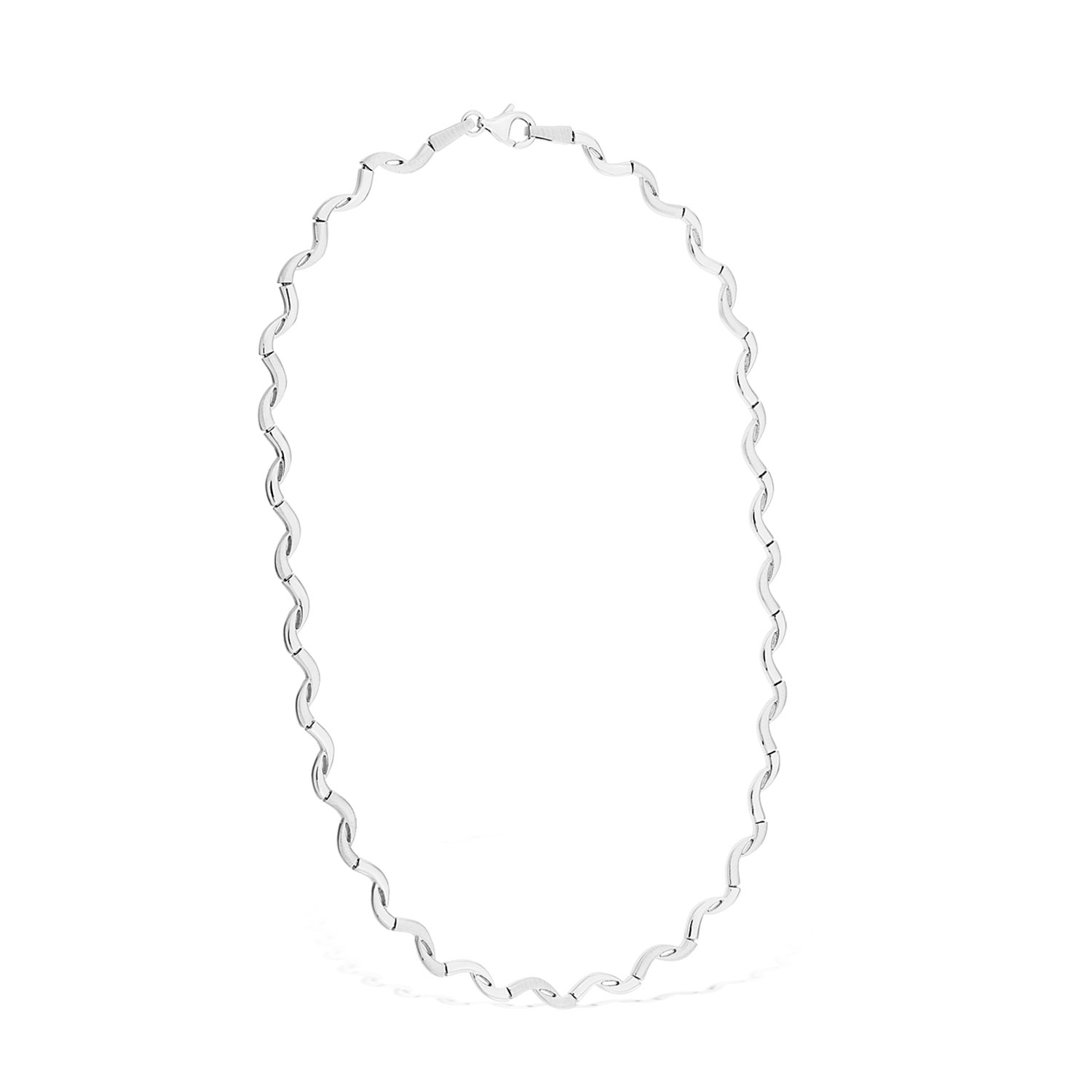 Silber Damen Collier von Optimus in Wellenform 79 213201 451
