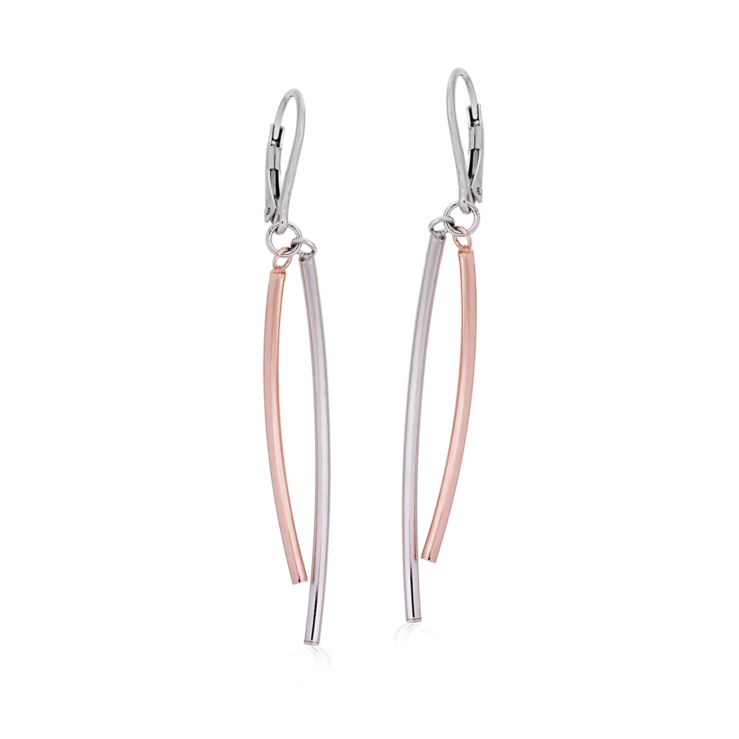 Silber Ohrringe von Optimus in bicolor Rosegold 29 272201 5