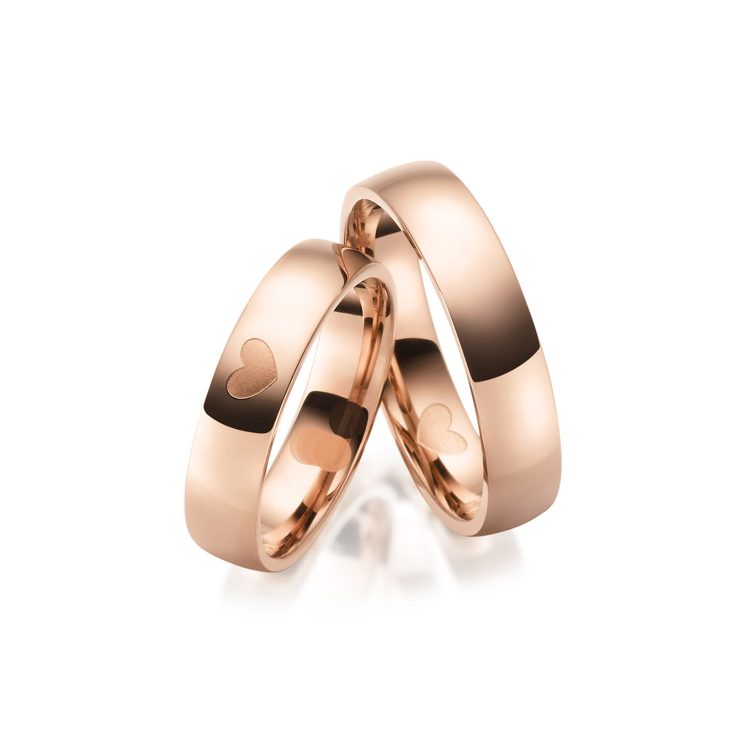 Partnerringe Rosegold aus Edelstahl ploliert 60 ES31b
