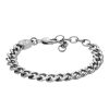 Fossil Herrenarmband Edelstahl als Panzerkette JF04615040