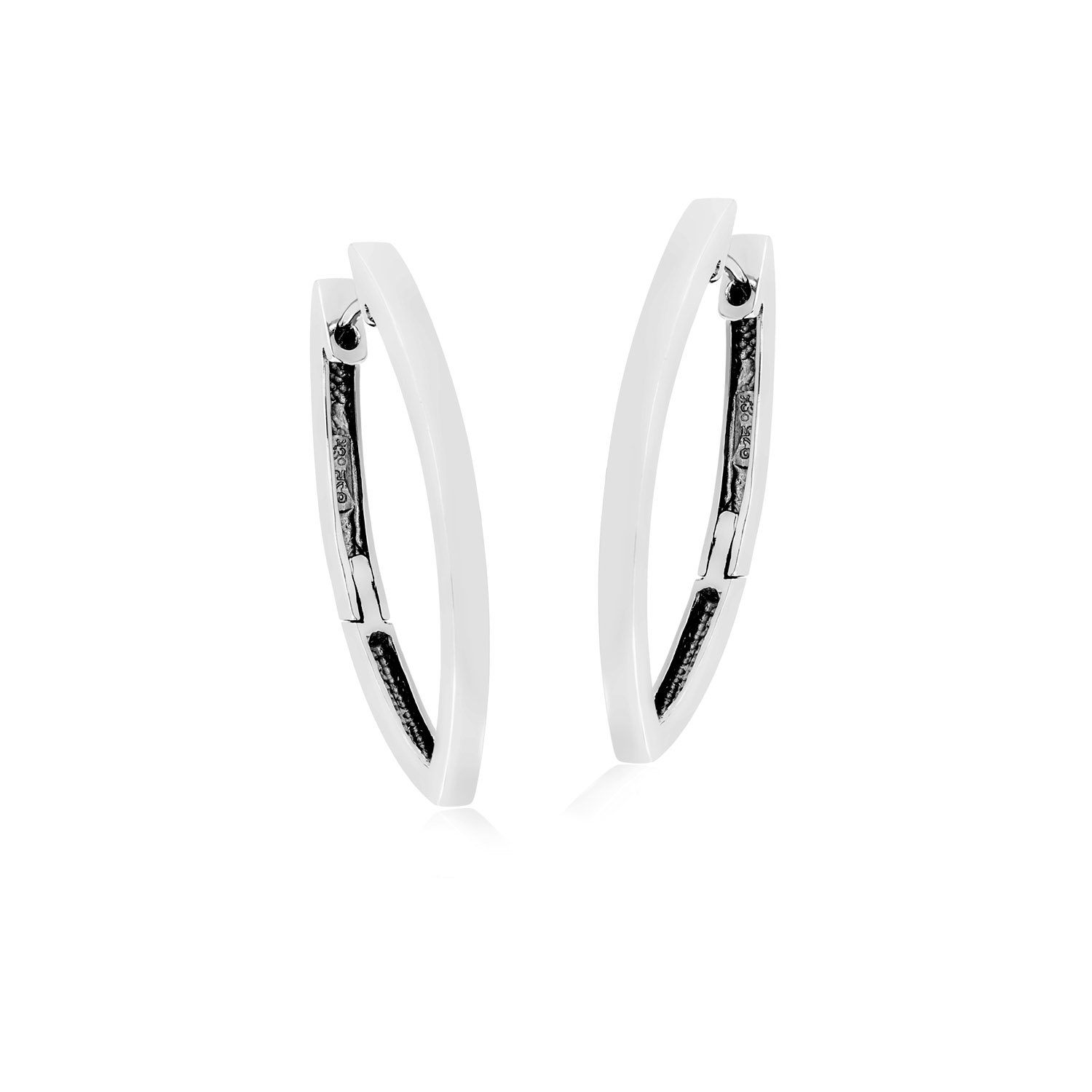 Ovale Silber Creole hochglanzpoliert 38 mm lang 49 845223