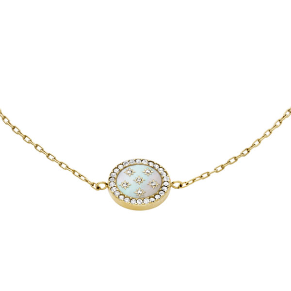 Vergoldetes Fossil Damen Armband Perlmutt mit Sternen JF04866710a