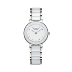 Bruno Söhnle Damenuhr 30mm Keramik Weiß 56 Brillanten