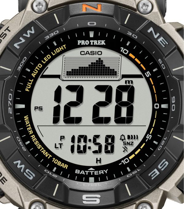 Casio Solar Pro Trek Outdoor Uhr mit Titanarmband PRG 340T 7ERd