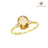 Sommerlicher Citrin Ring Gold als Quarz Stein 63 114211