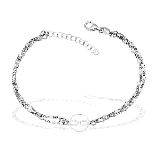 Doppelreihiges Infinity Armband Silber als Symbol der Ewigkeit 79 273206 201