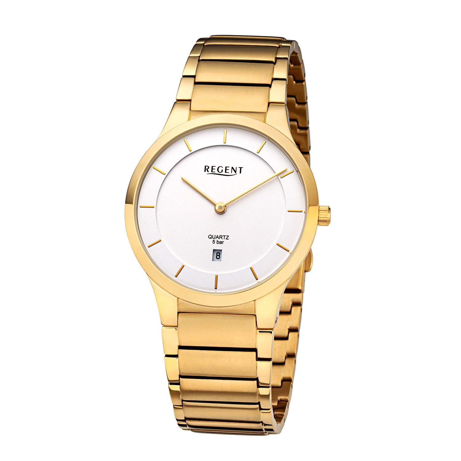 Elegante Regent Herrenuhr Flach mit Datumsanzeige F1347