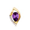 Goldener Damen Amethyst Anhaenger mit Zirkoniasteinen 54 779203