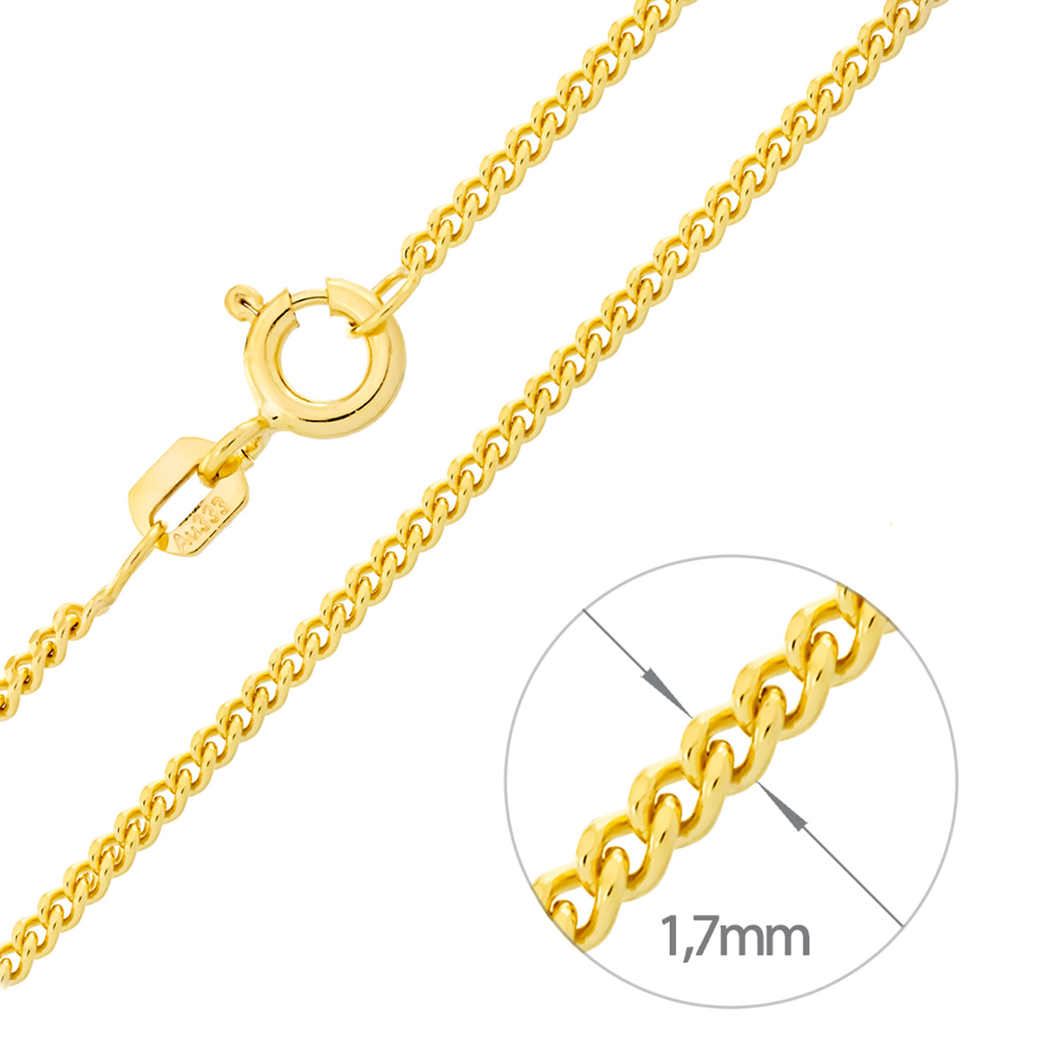 Panzer Gold Anhaenger Kette in 8 Karat Gelbgold 73 1150