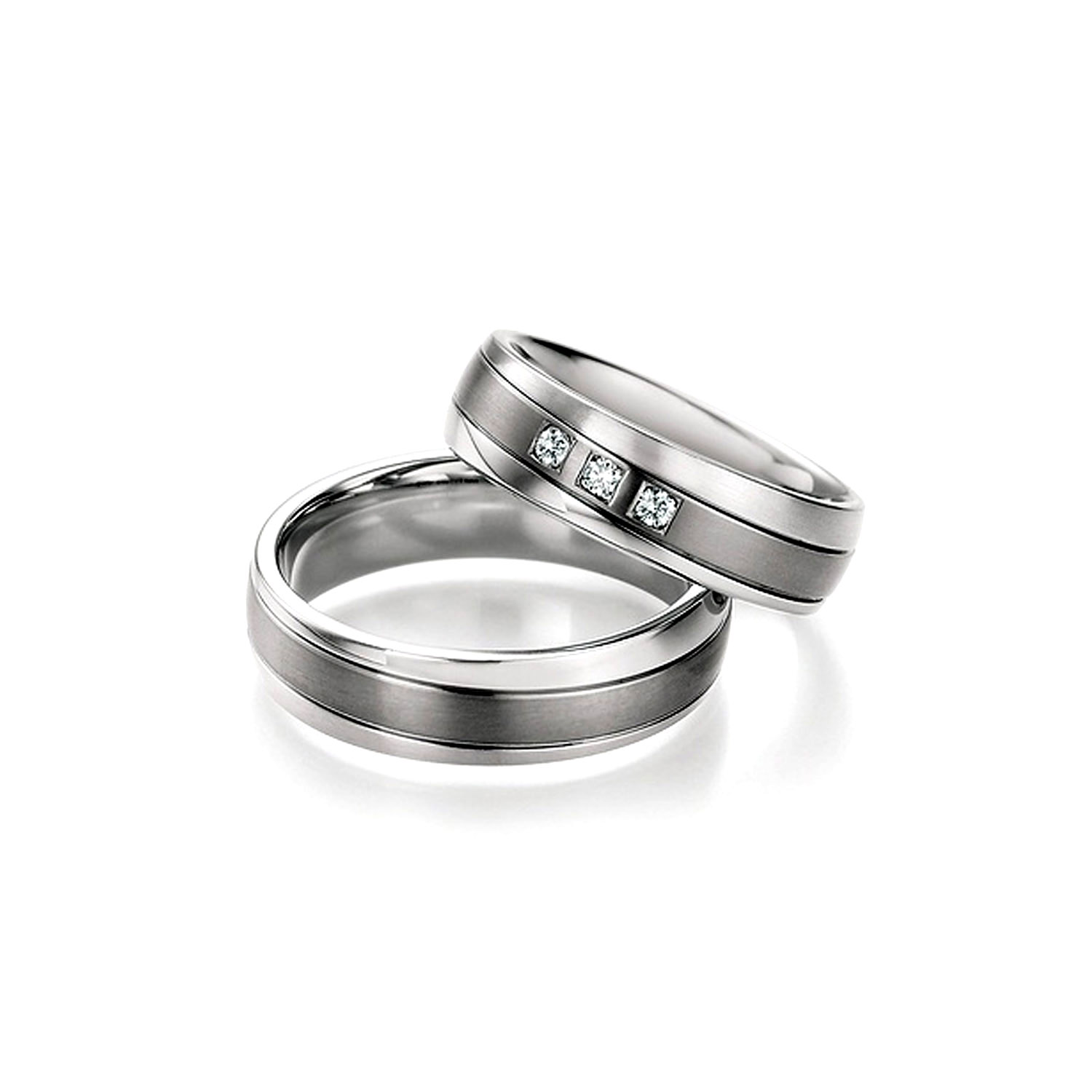 Ruesch Stahl Titan Trauringe Zweifarbige Breit 60 mm 68 06050