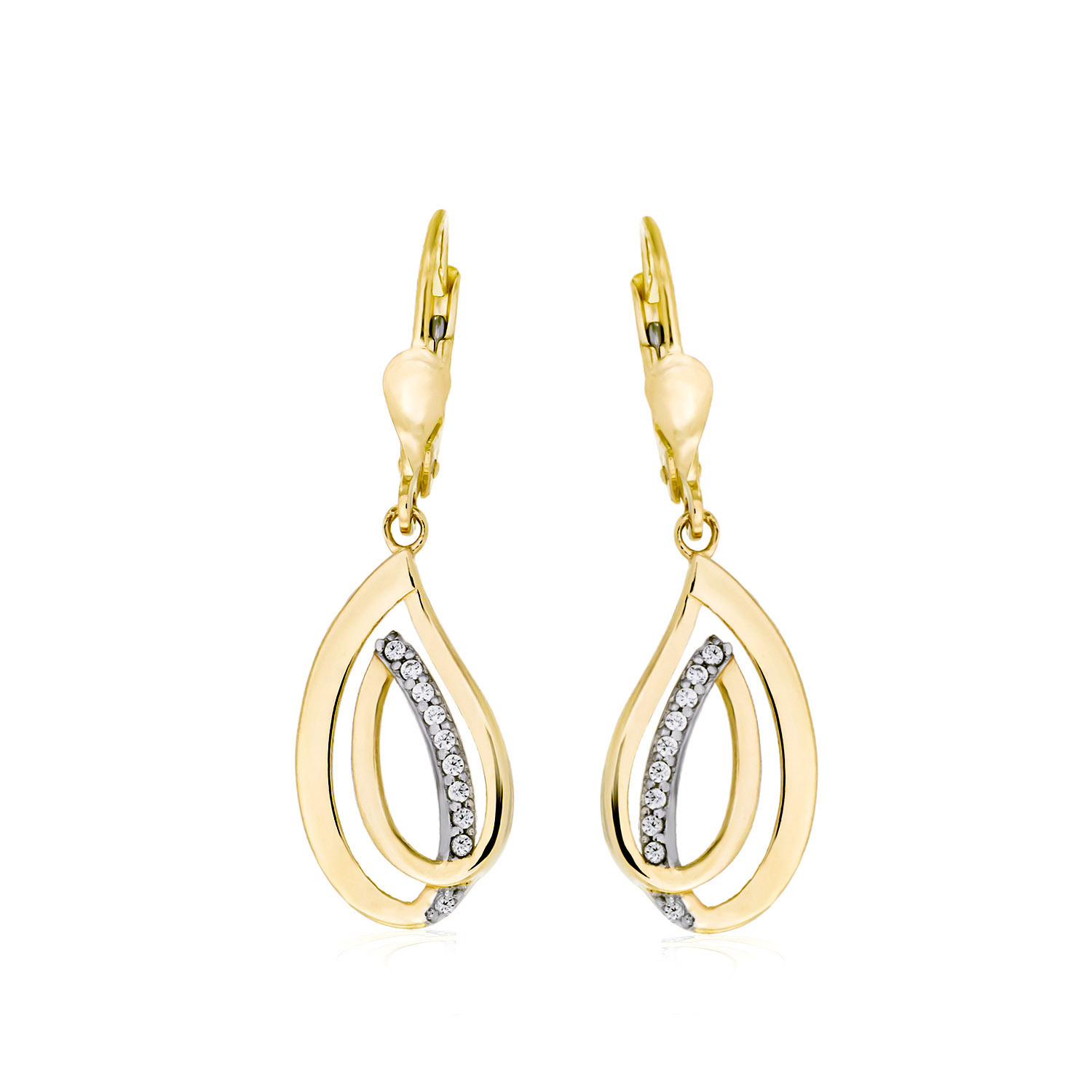 Zirkonia Damen Gold Ohrhaenger in 333 Gelbgold 23 214203 1