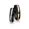 Zirkonium Trauringe mit Brillanten und 14 Karat Rosegold 14200101454