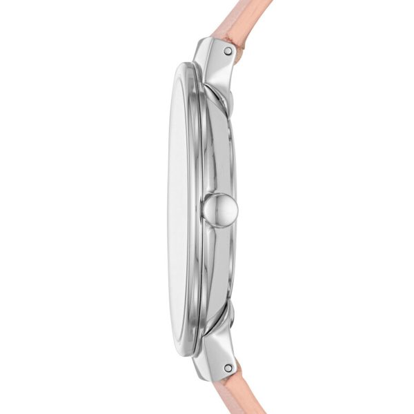 Annelie Rosegold Damenur von Skagen mit Lederband SKW2753a