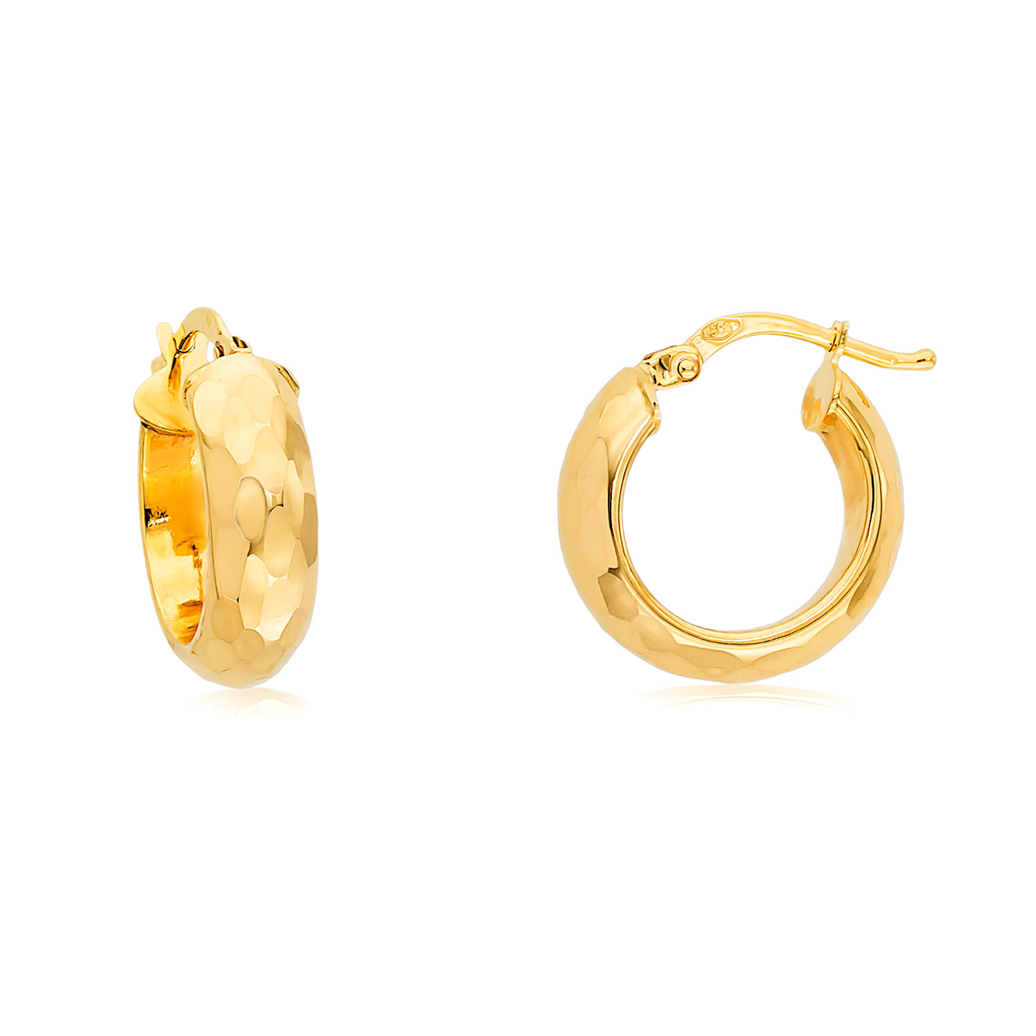 Grazile Ohrringe Gold 585 mit funkelndem Schliff 35 274201 161