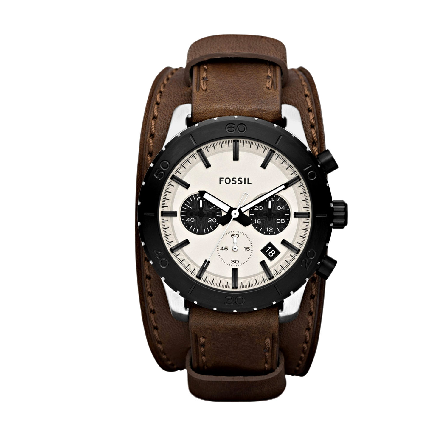 Lederband Herren Fossil Chronograph Keaton JR1395