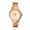 Neely Damenuhr Rosegold von Fossil mit Glassteinen ES4288