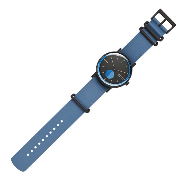 Signatur Skagen Herrenuhr blau mit Silikonarmband SKW653c