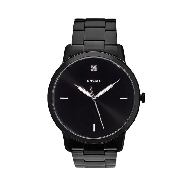 The Minimalist Flache Herrenuhr Fossil in Schwarz FS5455