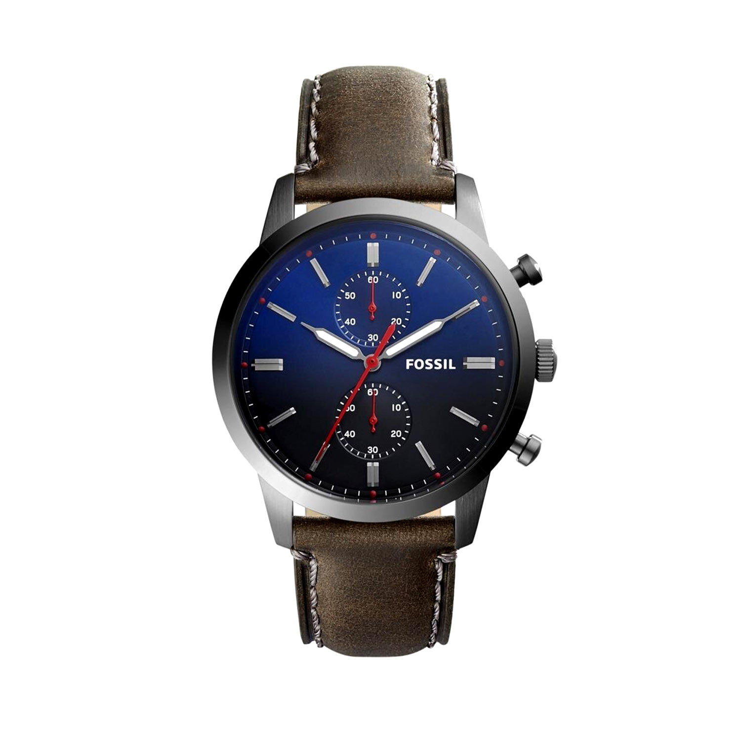 Townsman Fossil Herrenuhr Chronograph mit Lederband FS5378