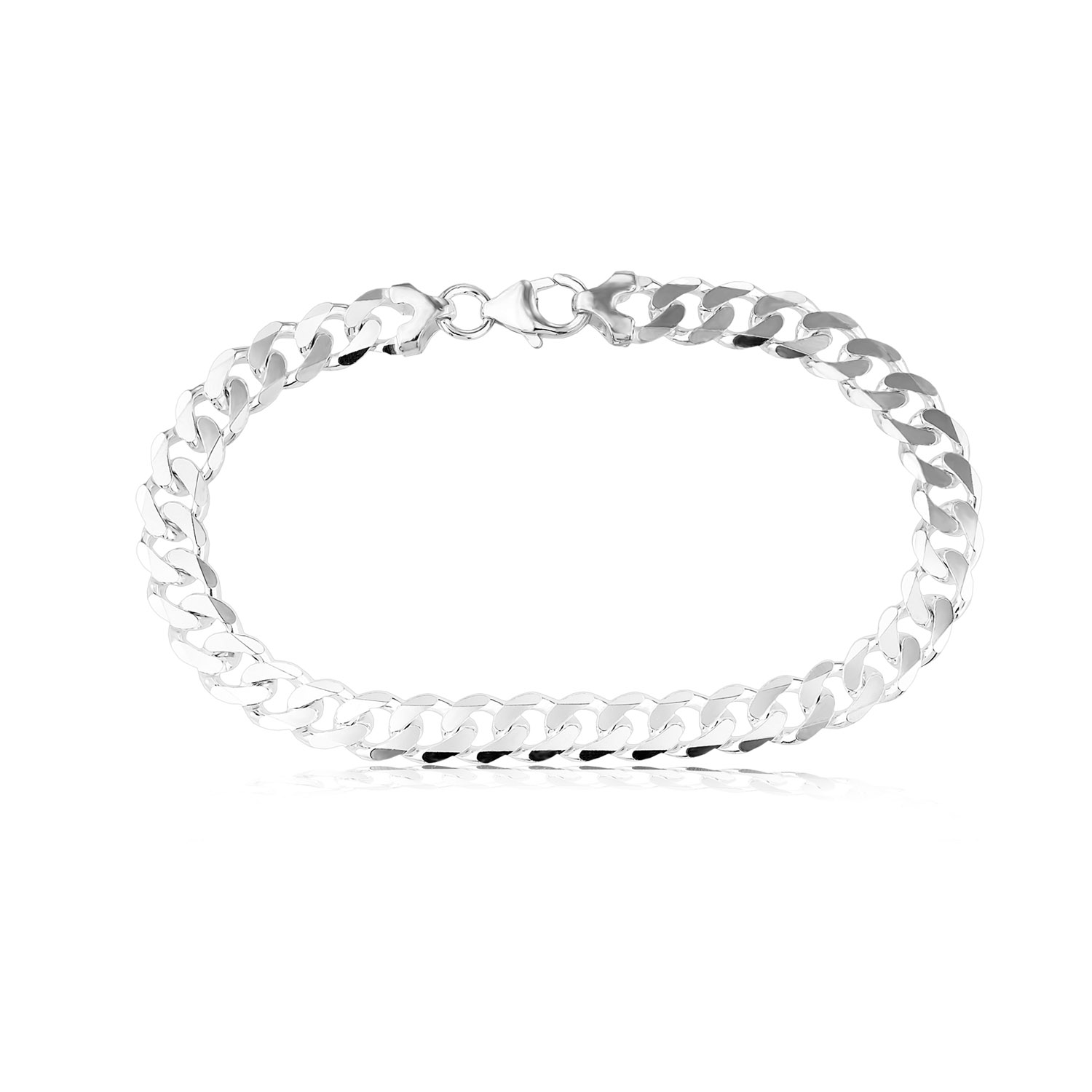 925 Silber Panzerarmband Herren diamantiert 75 MM 79 112006 21