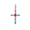 Buntes Lateinisches Thomas Sabo Kreuz Charm Anhaenger Y0044 965 7