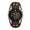 Coachman Fossil Herrenuhr Chronograph mit Auflage Lederband CH2891