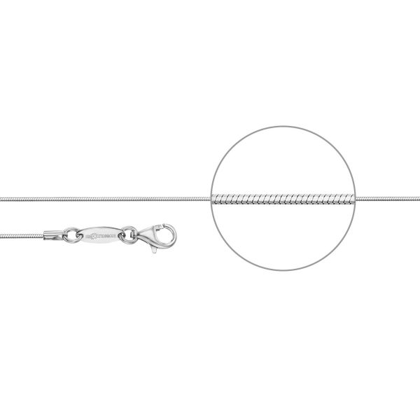 Diamantierte Schlangenkette Silber glaenzend staerke 79 S1 S