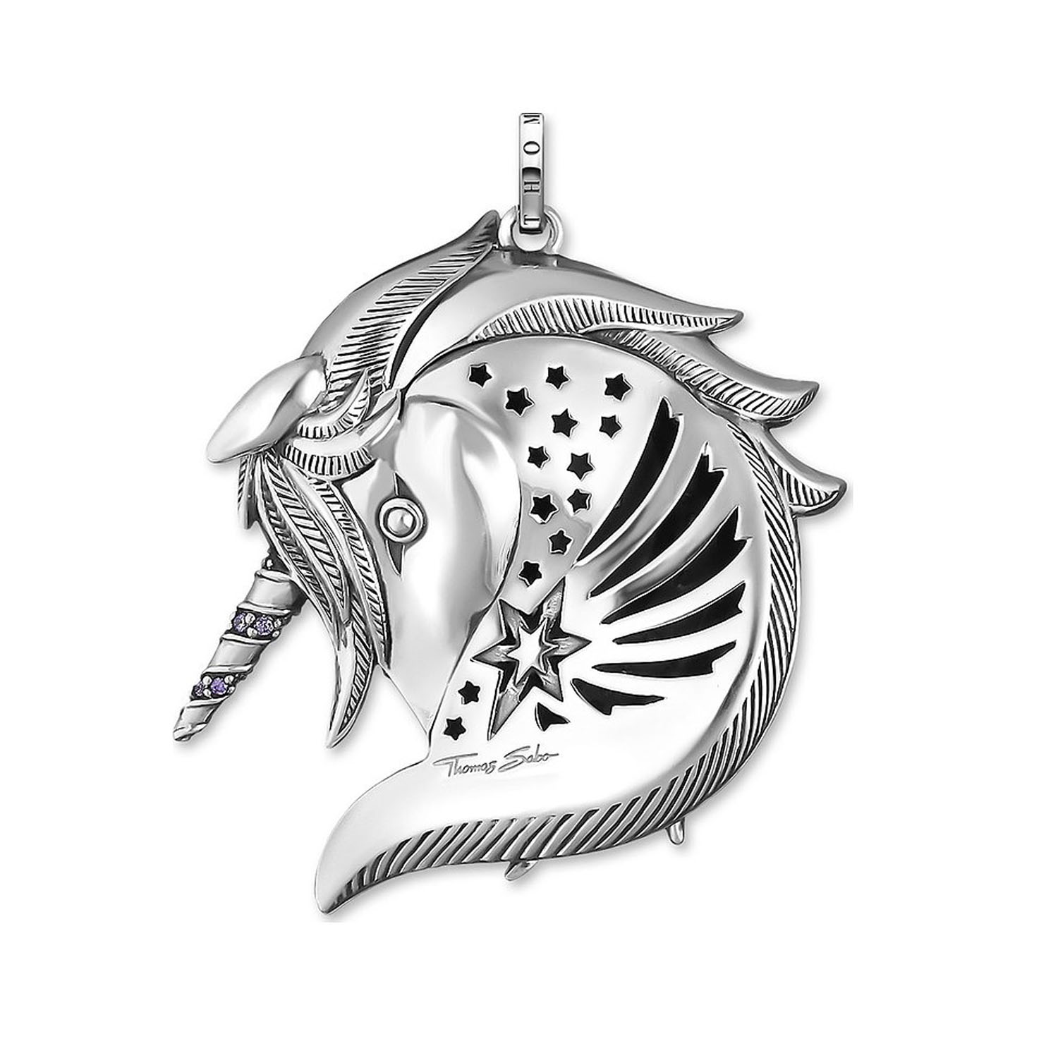 Magischer Thomas Sabo Einhorn Anhaenger aus Silber PE821 945 7a