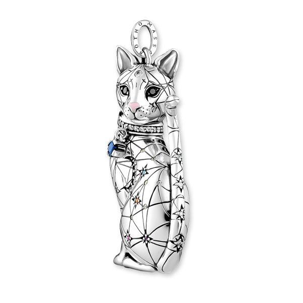 Silber Anhaenger Thomas Sabo Katze mit Sternenbild PE857 340 7a