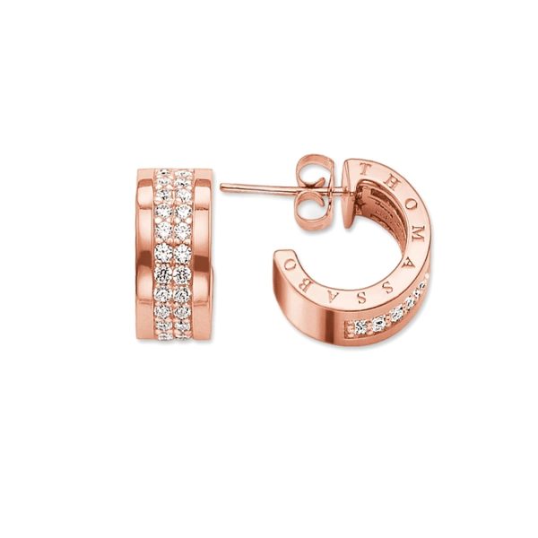 Silber Creolen Thomas Sabo in Rosegold mit Zirkonia CR584 416 14