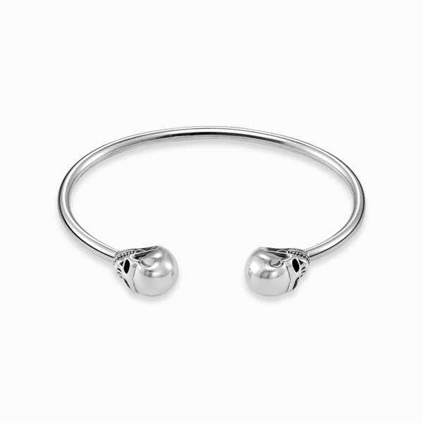 Glaenzender Totenkopf Silber Armreif von Thomas Sabo AR082 637 12 M