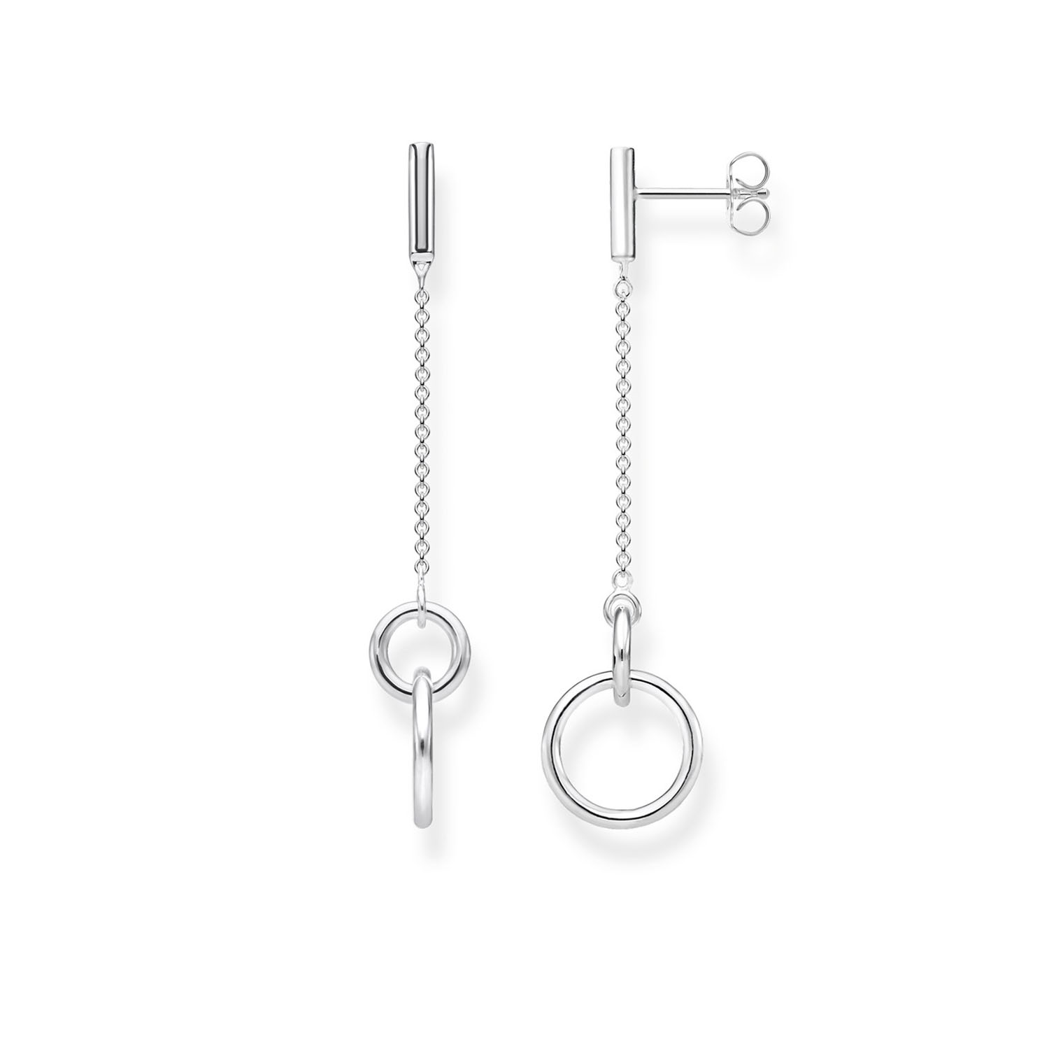 Kreisfoermige Silber Ohrhaenger von Thomas Sabo H2046 001 21