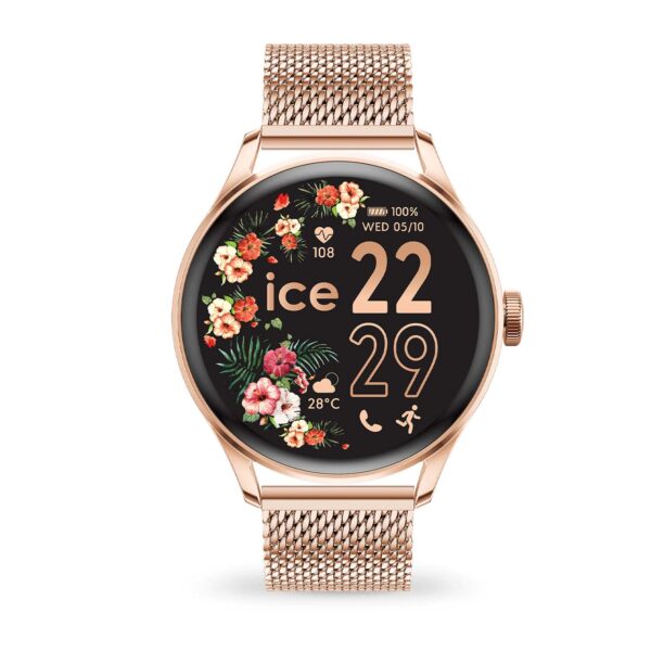 Rosegold Damen Smartwatch mit Milaneseband 023394