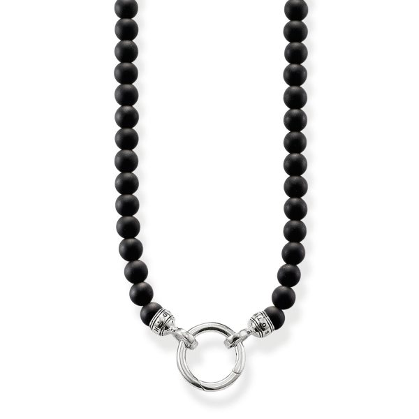 Thomas Sabo Halskette 60cm mit Obsidiankugeln KE1102 023 11 M