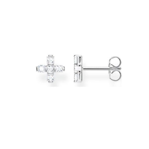 Feine Thomas Sabo Ohrstecker Silber als Kreuz H2088 051 14b