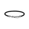 Geflochtenes Thomas Sabo Lederarmband mit Silber Karabiner A1931 682 11 L19