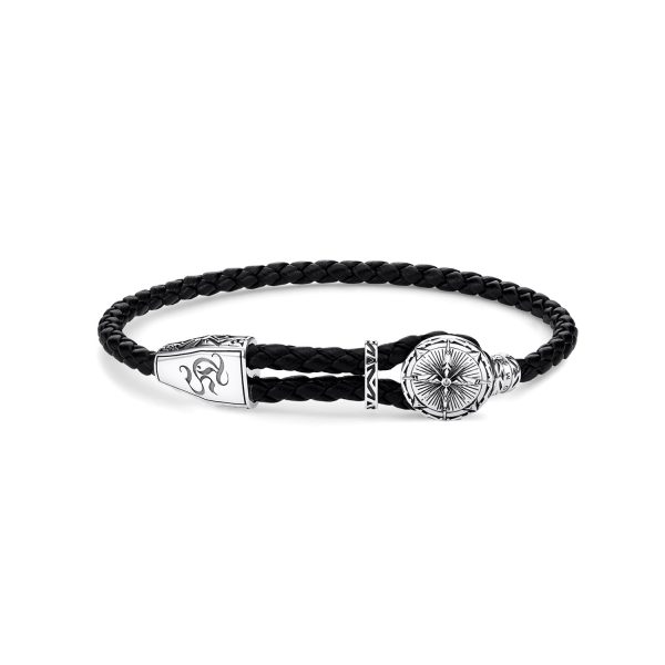 Thomas Sabo Lederarmband Kompass Geflochten A1860 682 11 L25V